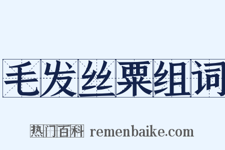 毛发丝粟组词是什么意思的图片